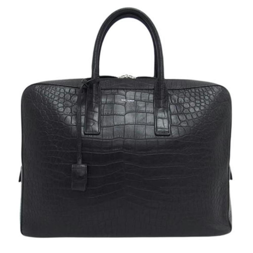 Saint Laurent Classic Museum Embossed Briefcase Black